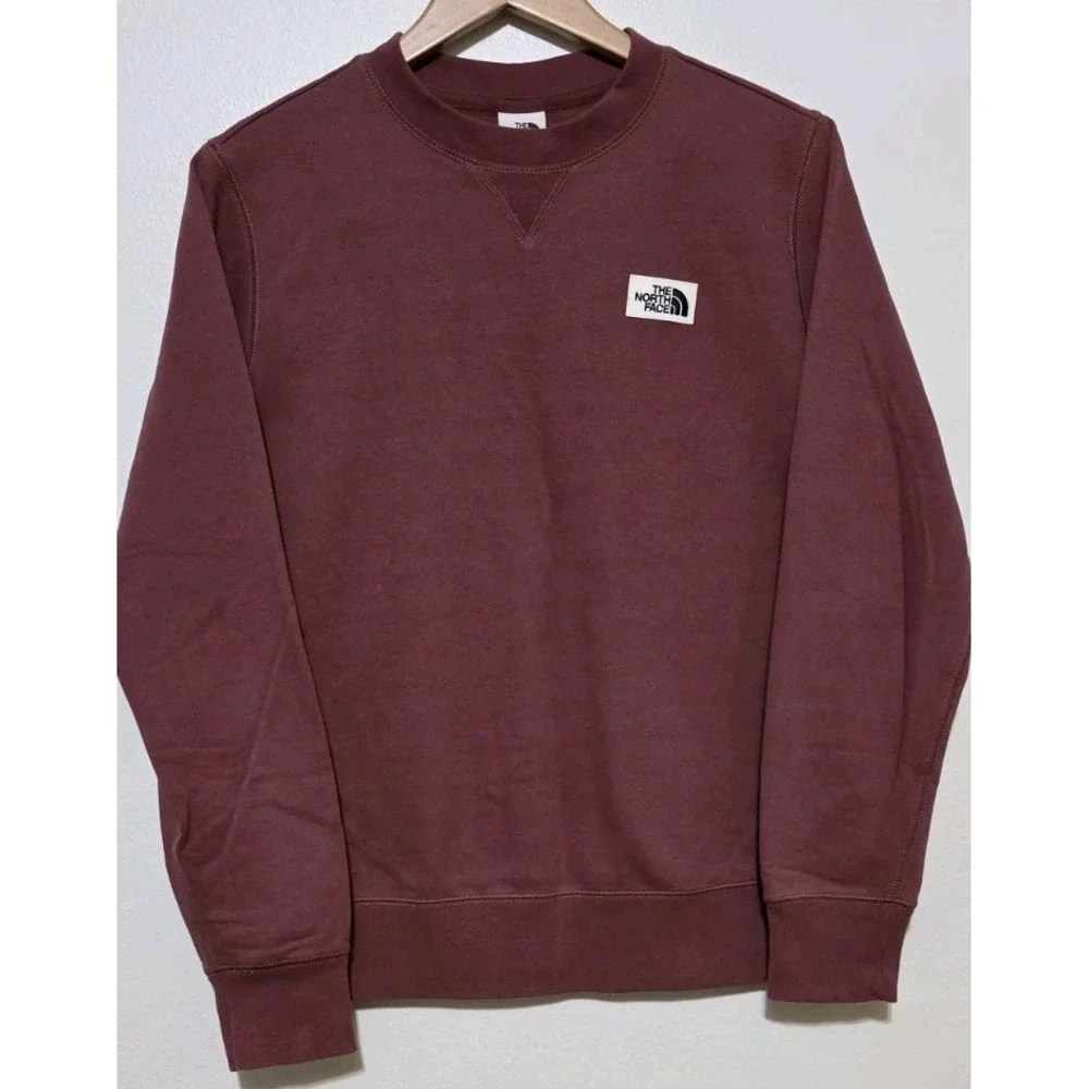 The North‎ Face Heritage Patch Crew Neck Sweatshirt M Woman Mauve Pink Pullover